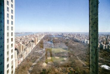 Central Park view from one of the upper floor living rooms at Central Park Tower, the tallest residential tower on the planet, still under construction.