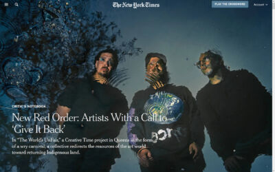 article on art collective "New Red Order", NY Times