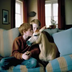 “Pony Couch (Kiss),” 2022. By Charlie Engman