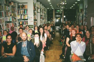 Audience at London Review Bookshop at the launch of Poor Artists, 2024