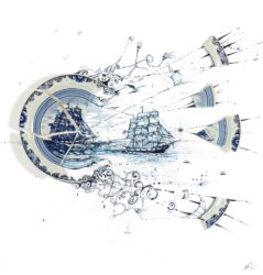 Ship with ship Rob strati fragmented artwork